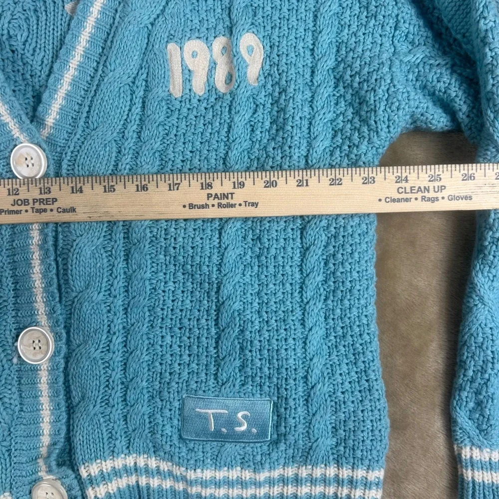 Taylor Swift‎ 1989 Taylor's Version Cardigan Blue Cable Knit Seagulls MD/LG